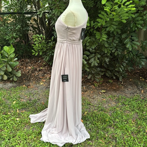 Lulu's 'Lovely Endings' Dusty Lilac One-Shoulder Pleated Maxi Dress, size Large - Picture 8 of 11